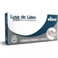 LUVA LATEX DESCARTAVEL C/ PO NOBRE C/100 – M G